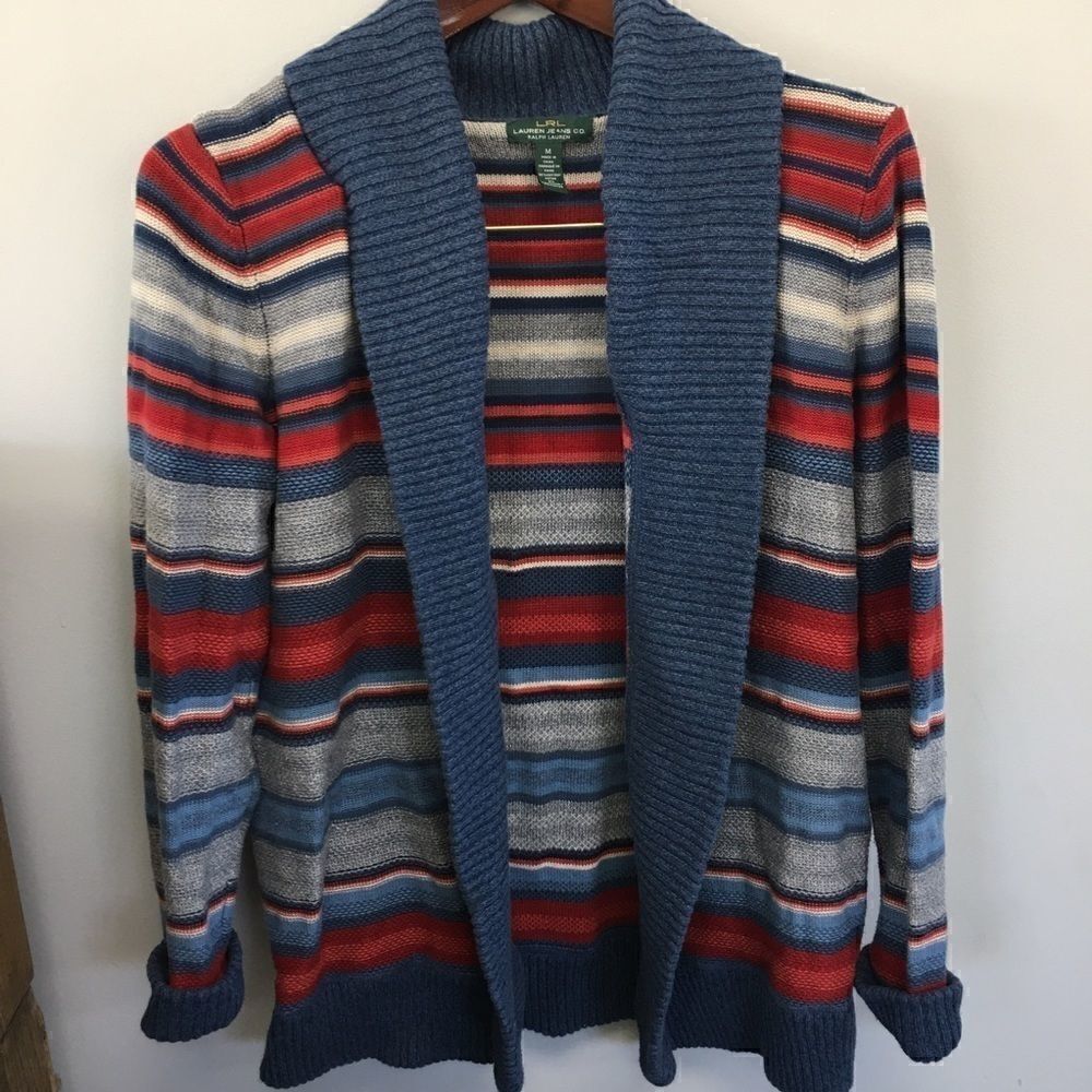 Lauren Ralph Lauren | LRL Stripe Open Cardigan | M
